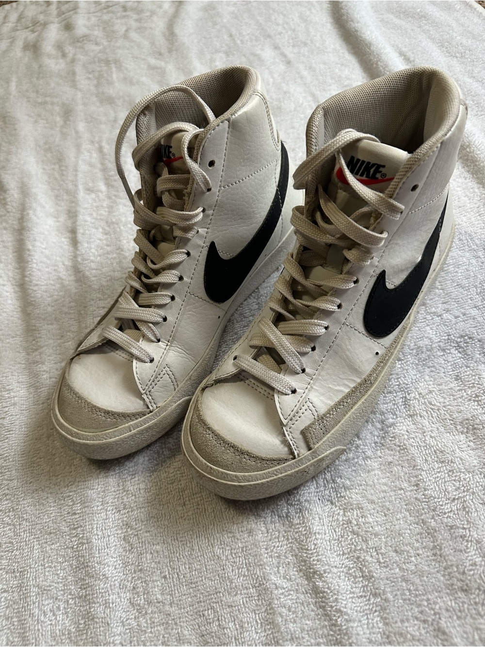 Nike High-Top Sneakers in White and Black
